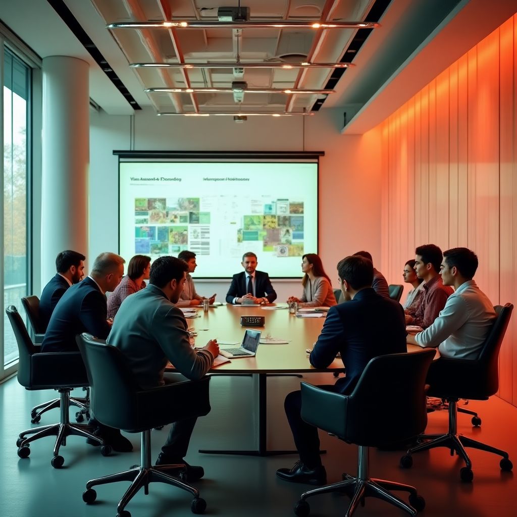 Equipo en reunión estratégica